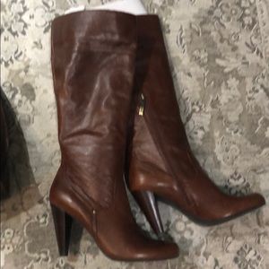 Guess brown real  leather boots BNWT